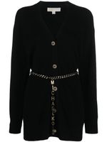 Michael Michael Kors cardigan boutonné à taille ceinturée - Noir