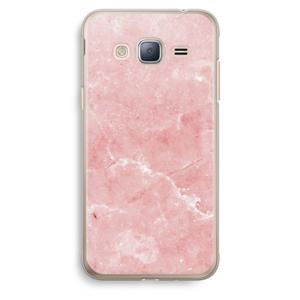 Roze marmer: Samsung Galaxy J3 (2016) Transparant Hoesje