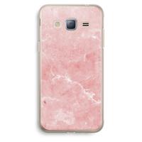 Roze marmer: Samsung Galaxy J3 (2016) Transparant Hoesje - thumbnail