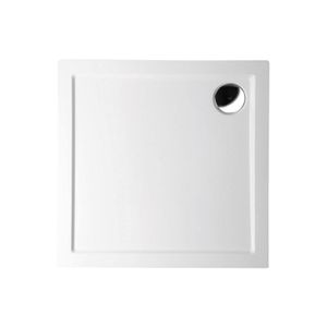 Douchebak Gegoten Marmer Sapho Aura 80x80x4 cm Vierkant Wit