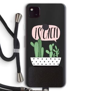 I love cacti: Pixel 4a 5G Transparant Hoesje met koord