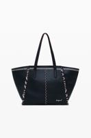 Grote shopper tas met stiksels - BLACK - U