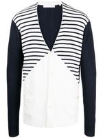 Private Stock cardigan The Albert à détails rayés - Bleu