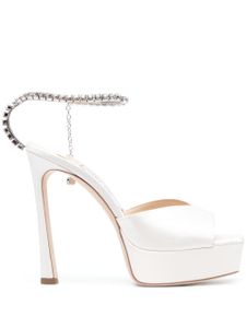 Jimmy Choo sandales Saeda 125 mm à ornements en cristal - Tons neutres