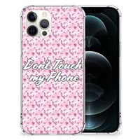 iPhone 12 Pro Max Anti Shock Case Flowers Pink DTMP