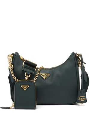 Prada sac porté épaule Re-Edition 2005 en cuir Saffiano - Vert