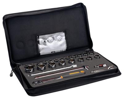 Bahco Doppenset 1/2" | slanke ratel | zeskant | metrisch - 25-delig - koffer - 7825SST