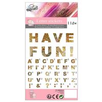 W&o Stickervel Letters 12 X 22 Cm Papier Goud - thumbnail