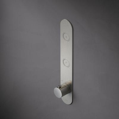 Hotbath Cobber afbouwdeel inbouwthermostaat met 2 pushbuttons verticale plaatsing verouderd ijzer PB066EXTAI