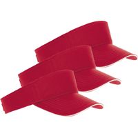 5x Rode/witte zonnekleppen petjes voor volwassenen