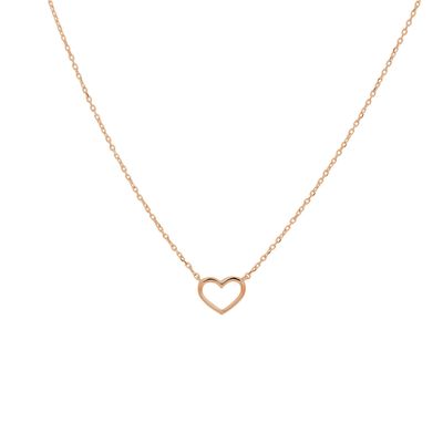 Ketting Hart goud rosekleurig 0,8 mm 40 - 42 - 44 cm