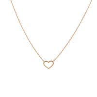 Ketting Hart goud rosekleurig 0,8 mm 40 - 42 - 44 cm