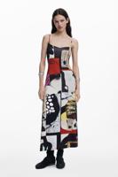 Midi-jurk met print M. C. Lacroix - MATERIAL FINISHES - XL