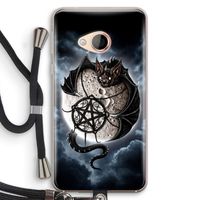 Volle maan: HTC U Play Transparant Hoesje met koord