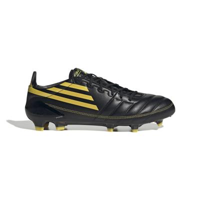 adidas F50 Elite 2010 Leather Gras Voetbalschoenen (FG) Zwart Geel