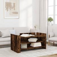 Salontafel 100x50x50 cm bewerkt hout gerookt eikenkleurig