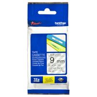 Gelamineerde Tape voor Labelmakers Brother TZE121 Zwart 9 mm - thumbnail