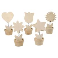 Creativ Company Versier je houten memoclip bloem, 10st.