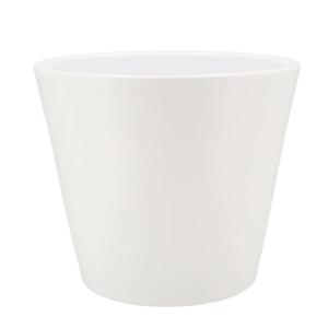 DK Design bloempot/plantenpot - Vinci - wit mat - voor kamerplant - D28 x H34 cm - Plantenpotten