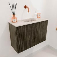Toiletmeubel Mondiaz Joya Dlux | 60 cm | Meubelkleur Shadow | Faye wastafel Nata Wasbak Midden | Zonder kraangat(en)