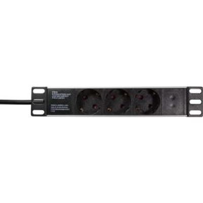 LogiLink PDU3B01 3AC-uitgang(en) 1U Zwart energiedistributie
