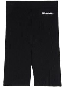 Jil Sander short à logo imprimé - Noir