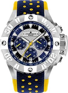 Horlogeband Jacques Lemans 1-1378-BL Leder Blauw 20mm