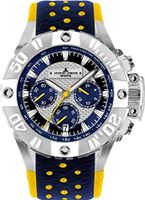 Horlogeband Jacques Lemans 1-1378-BL Leder Blauw 20mm - thumbnail