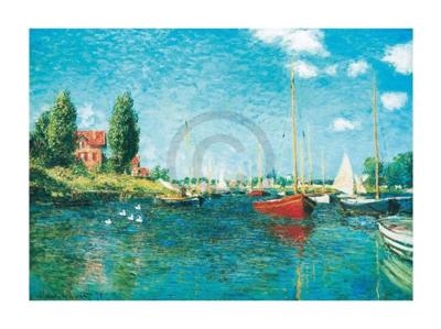 Kunstdruk Claude Monet - Red Boats 80x60cm