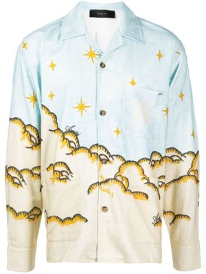 AMIRI chemise en coton à imprimé Sunscape - Bleu