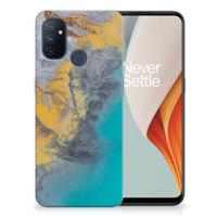 OnePlus Nord N100 | TPU | Siliconen hoesje | Marble Blue Gold OnePlus Nord N100 | TPU | Siliconen hoesje | Marble Blue Gold