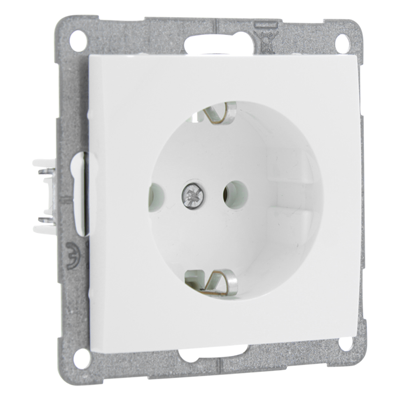 Q-Link S2 Contactdoos | 1-voudig | Randaarde | Polarwit - 66.082.42