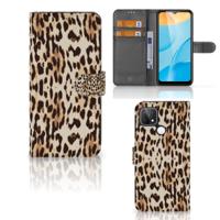 OPPO A15 | Telefoonhoesje | Met pasjeshouder | Leopard