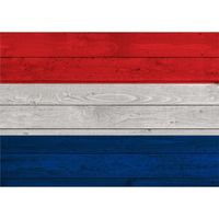 Poster van de Nederlandse vlag op hout 84 cm - thumbnail