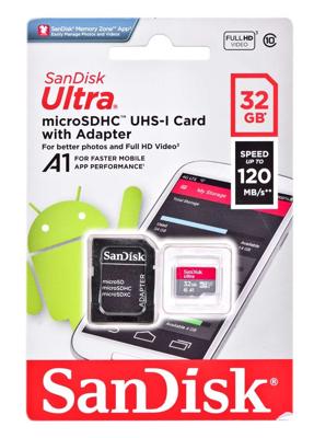 Sandisk SDSQUAR-032G-GN6MN flashgeheugen 32 GB MicroSDHC Klasse 10 UHS-I