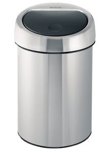 Brabantia Touch Bin wandafvalemmer 3 liter met kunststof binnenemmer - Matt Steel Fingerprint Proof