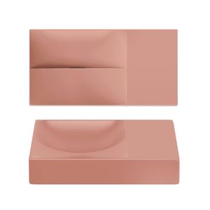 Clou Flush Fontein Zonder Kraangat Mat Roze Keramiek 36 cm