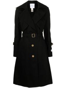 Patou trench boutonné à taille ceinturée - Noir