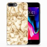 Apple iPhone 7 Plus | 8 Plus | TPU | Siliconen hoesje | Marmer Goud