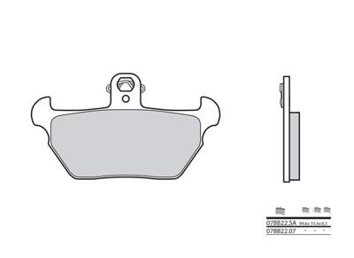 BREMBO Remblokken, voor de moto, Road Gesinterd Metaal 07BB22LA