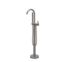 Badmengkraan IVY Pact Vrijstaand Met Draaibare Uitloop Slang 150 cm En Staaf Handdouche Geborsteld Metal Black PVD