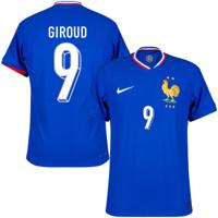 Frankrijk Dri Fit ADV Match Shirt Thuis 2024-2025 + Giroud 9