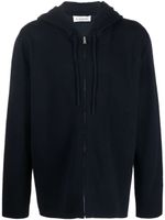 Lanvin hoodie en laine mélangée à logo brodé - Bleu