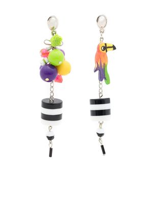 Amir Slama boucles d'oreilles pendantes à motif animal - Multicolore