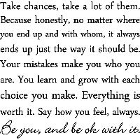 Be you, and be ok - Muursticker - thumbnail