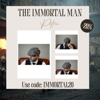 Archie Cap | Grijs | 8-panelen | 100% Wol Twill | Peaky Blinders