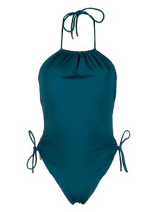 Saint Laurent maillot de bain à détail de laçage - Bleu