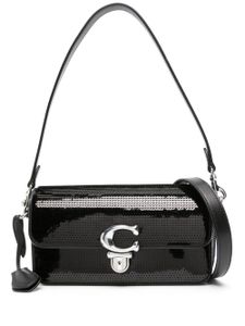 Coach sac porté épaule Studio à sequins - Noir