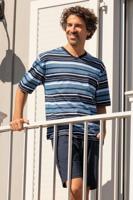 Hajo katoenen shortama blauwe strepen