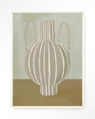 Urban Cotton Wandkleed 'Vivid Vase 04' 145 x 190cm in Floating Frame - off white